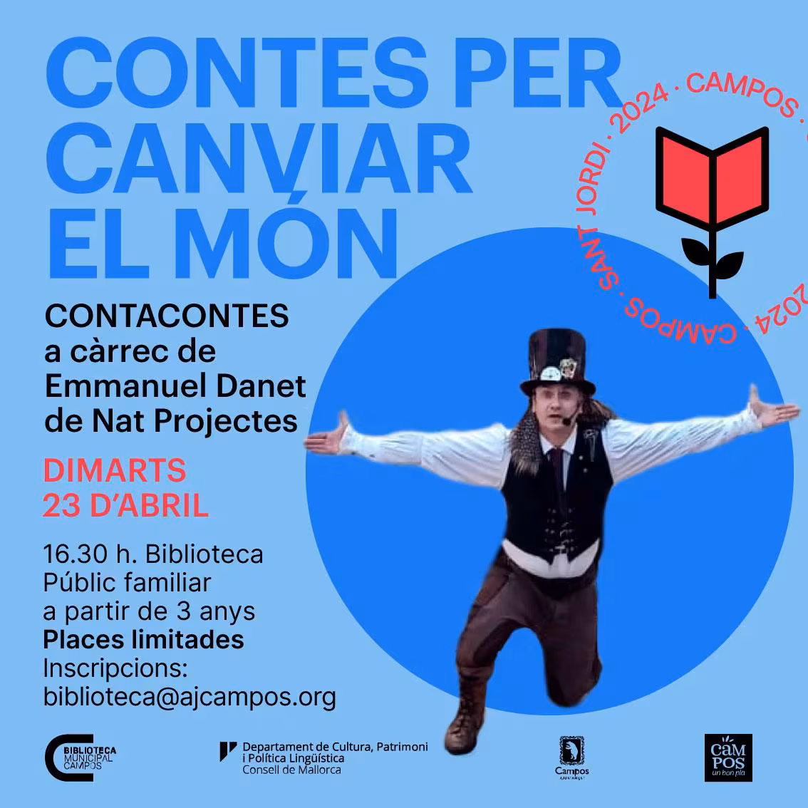 Campos, Contes per canviar el mon | contacontes | Sant Jordi 2024