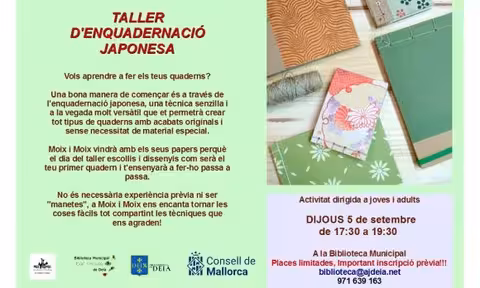 Deia, TALLER D'ENCUADERNACIO JAPONESA