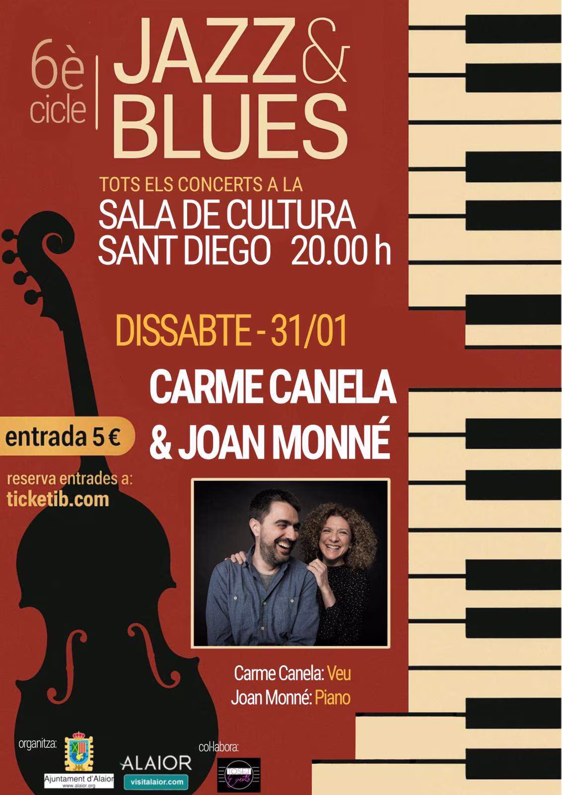 6è CICLE JAZZ & BLUES - CARME CANELA & JOAN MONNÉ