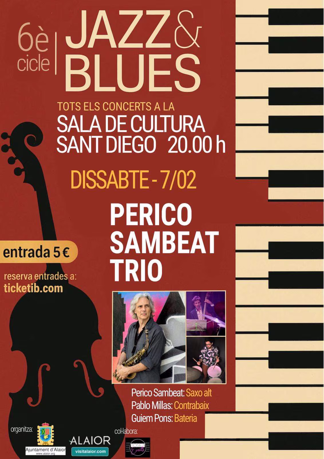6è CICLE JAZZ & BLUES - PERICO SAMBEAT TRIO