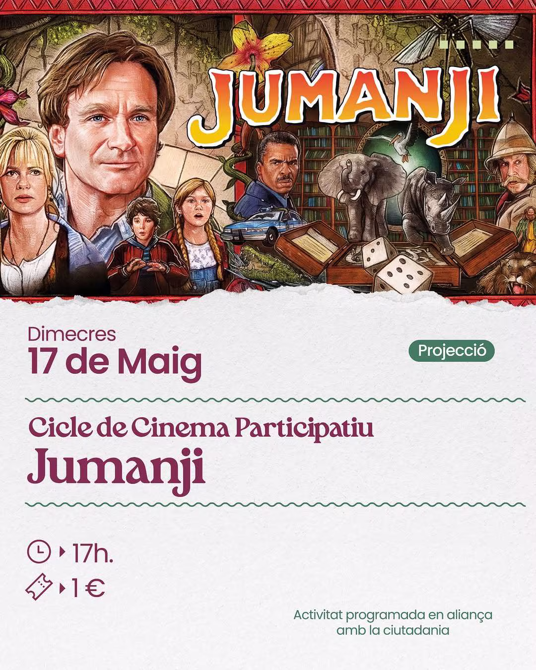 Cicle de Cinema Participatiu: Jumanji – Jumanji
