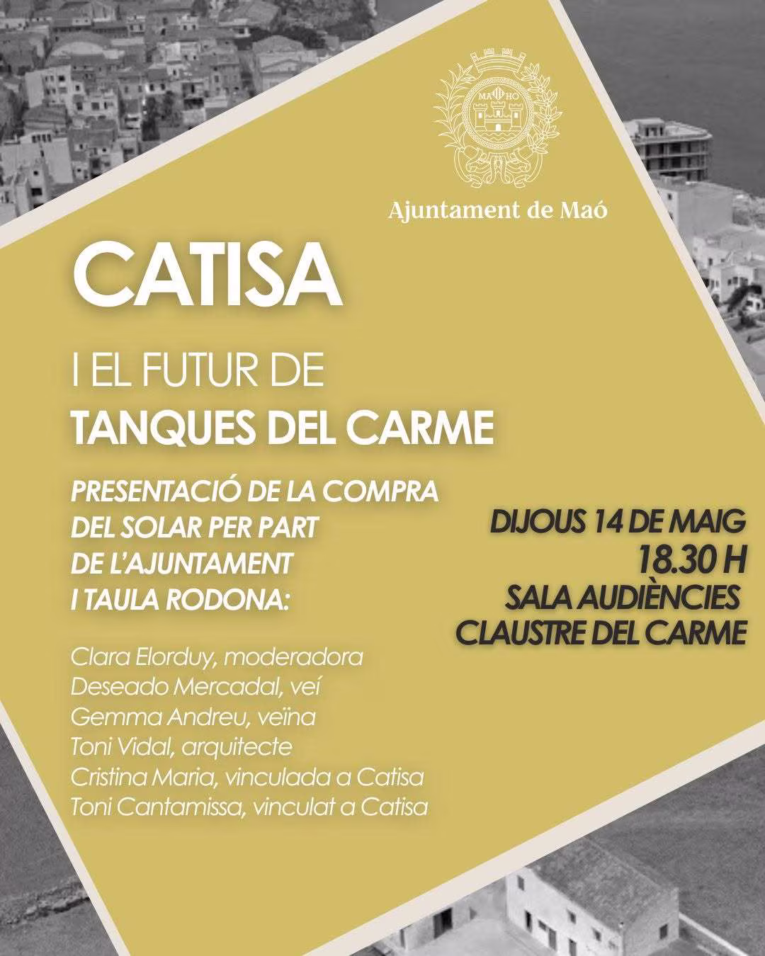 Presentació de la compra del solar de Catisa – L'Ajuntament de Maó