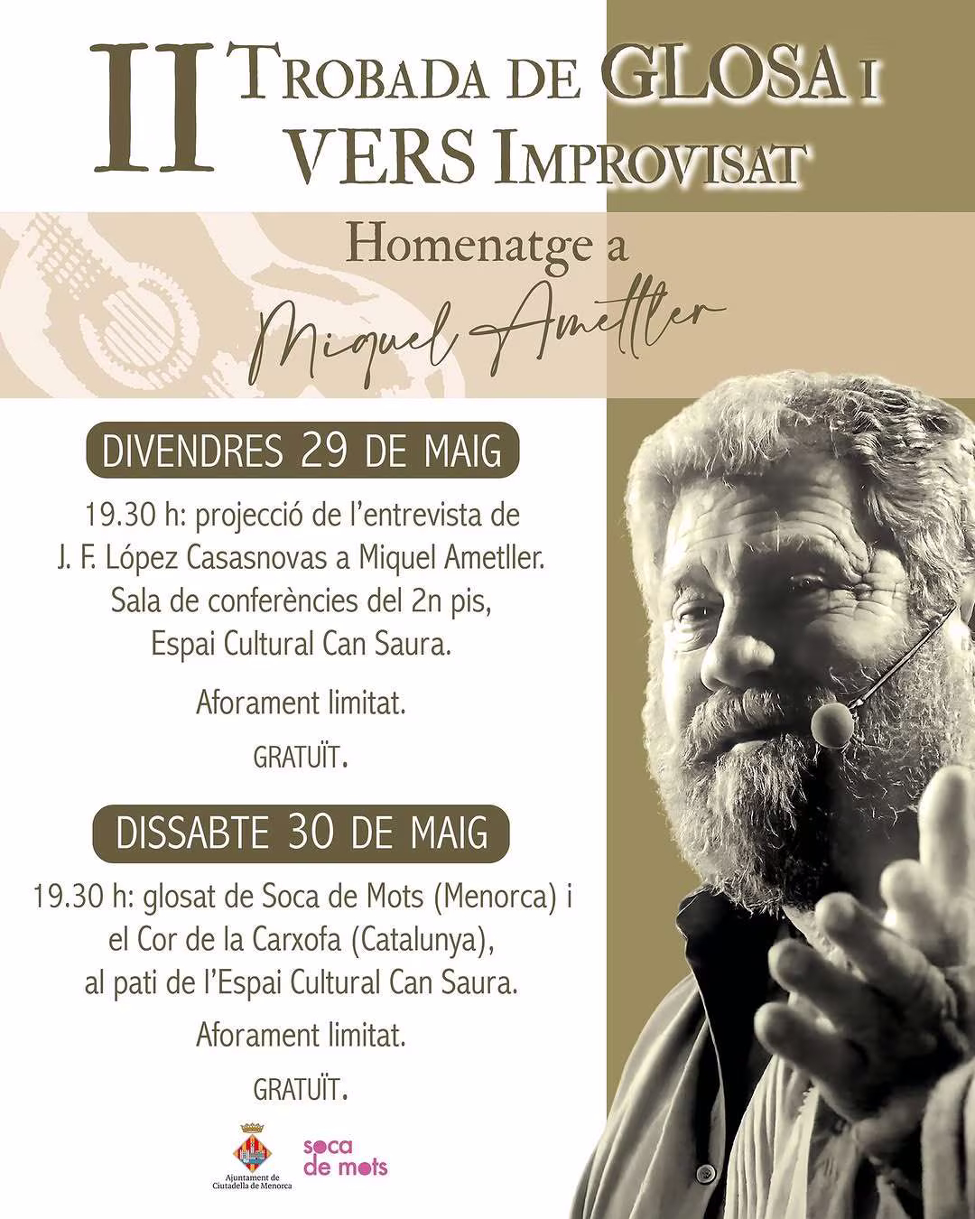 II Trobada de Glossa i Vers Improvisat – Soca de Mots