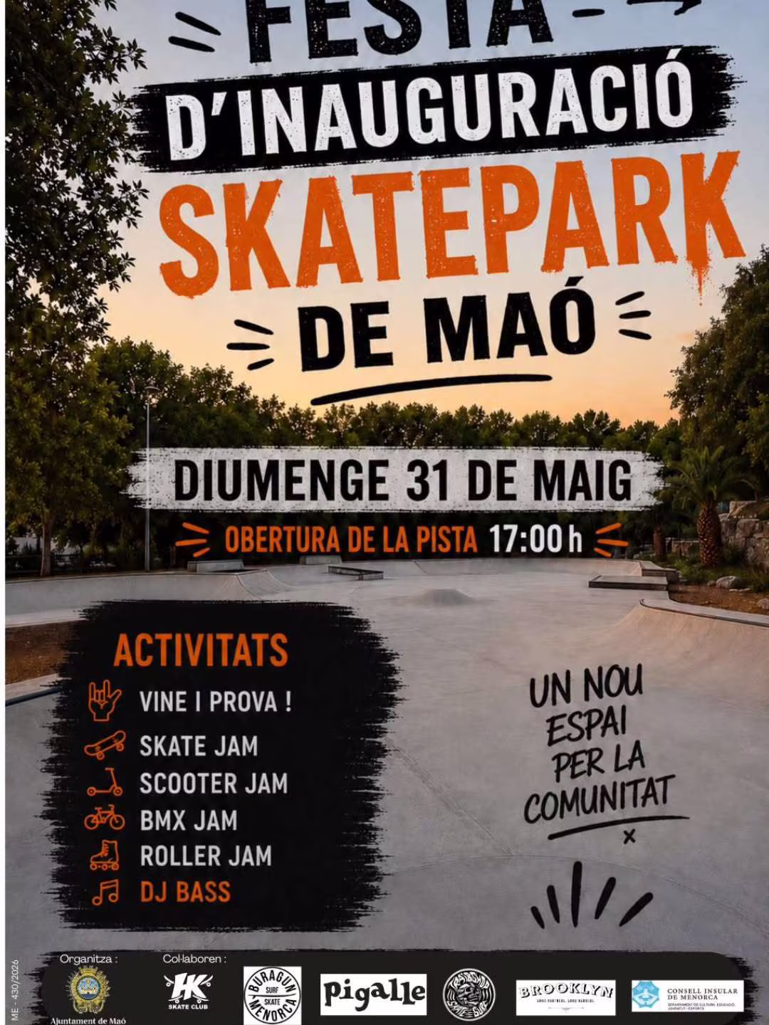 Inauguració del nou skatepark – Ajuntament de Maó