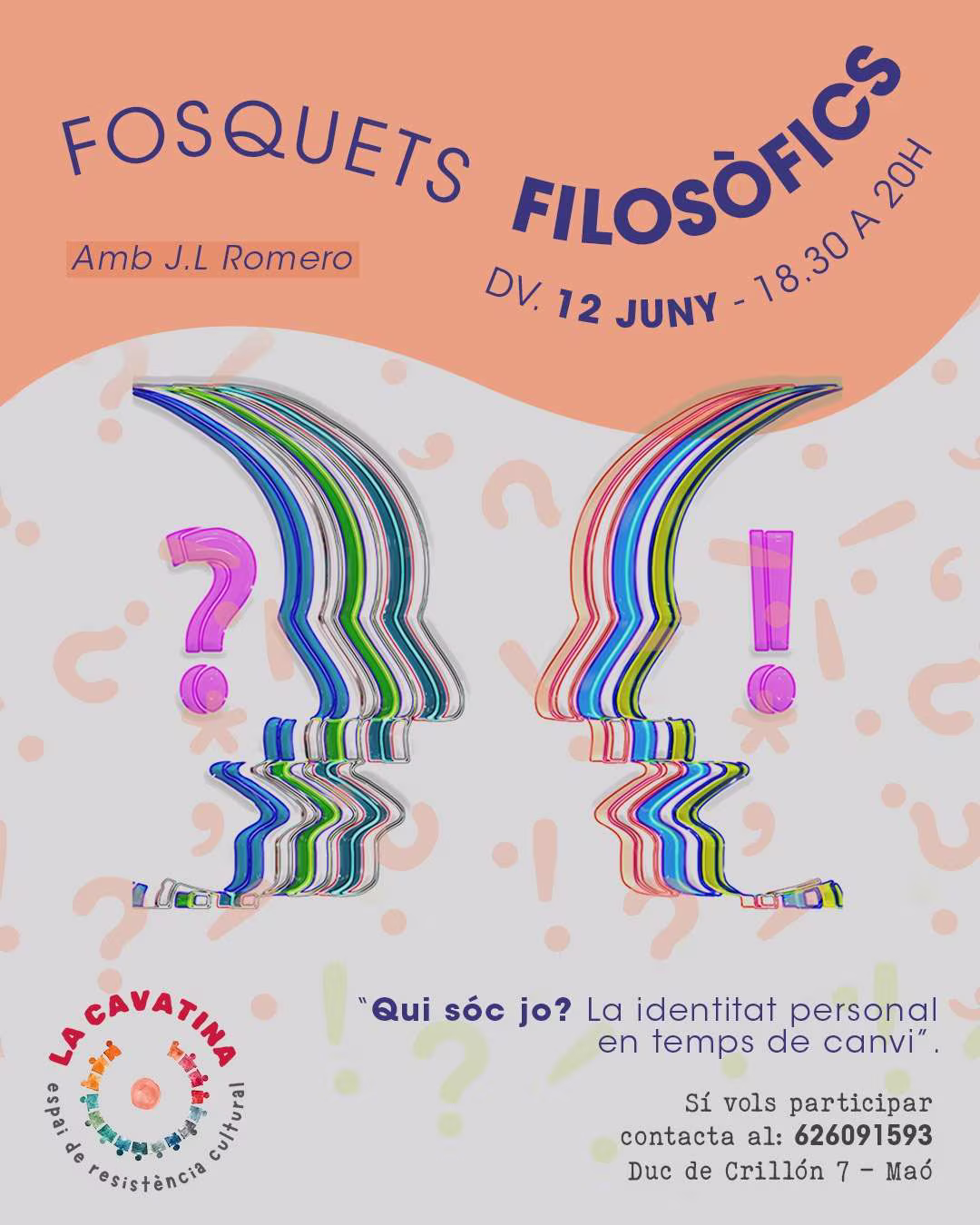 Fosquets Filosòfics – Amb JL Romero - Ocio en Menorca
