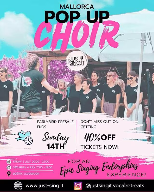 JUST SING IT - POP UP CHOIR 3 & 4 JULY